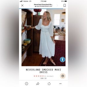 White dress and love shack fancy dress